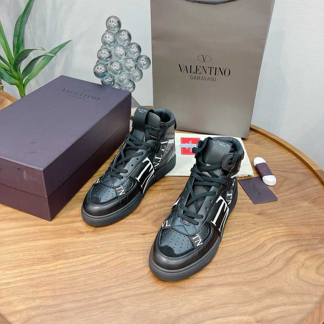 Valenti Mid-top Calfskin VL7N Sneaker With Bands - DopestKickz