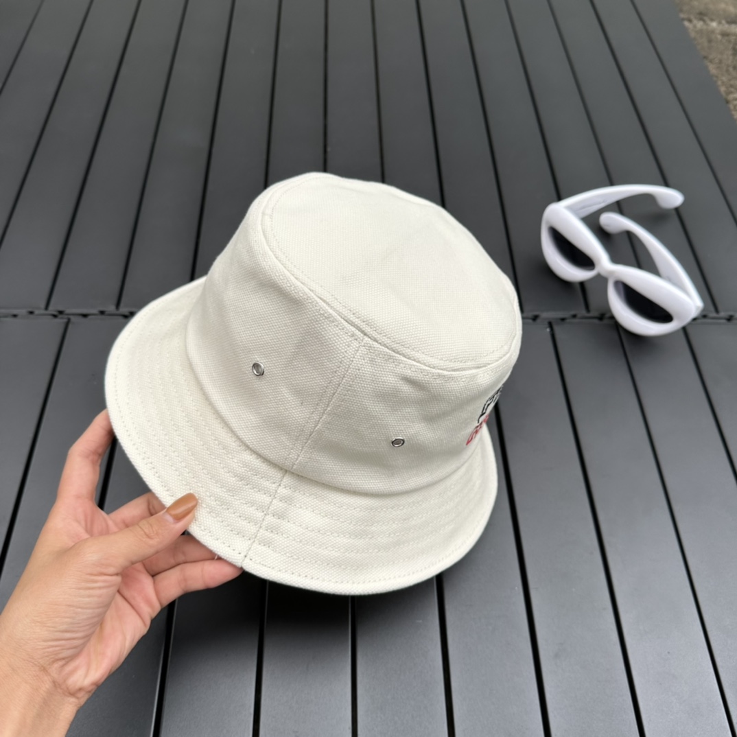 Fendi Lunar New Year Capsule White Fabric Bucket Hat - DopestKickz
