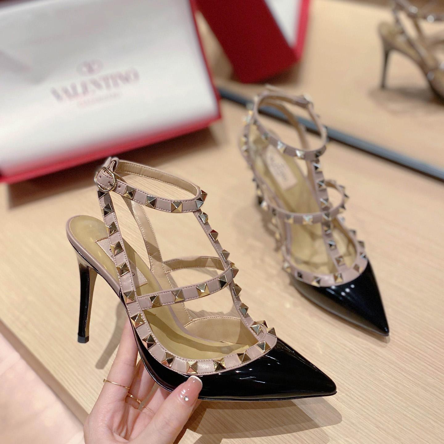 Valenti Patent Rockstud Caged Pump   100mm - DopestKickz