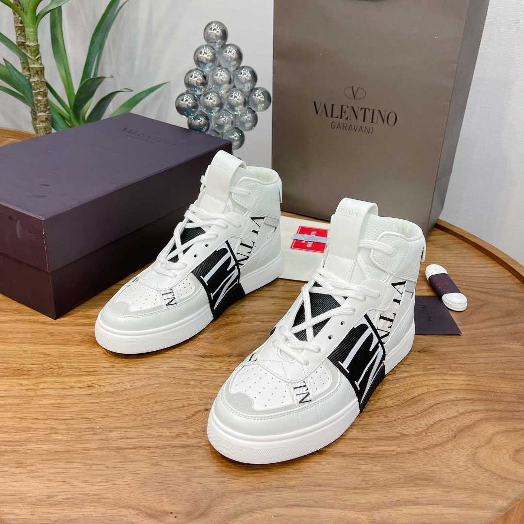 Valenti Mid-top Calfskin VL7N Sneaker With Bands - DopestKickz