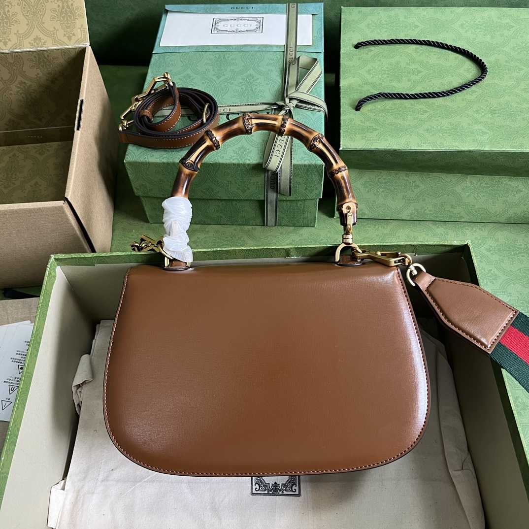 Gucci Bamboo 1947 Medium Top Handle Bag(26-17-9cm) - DopestKickz