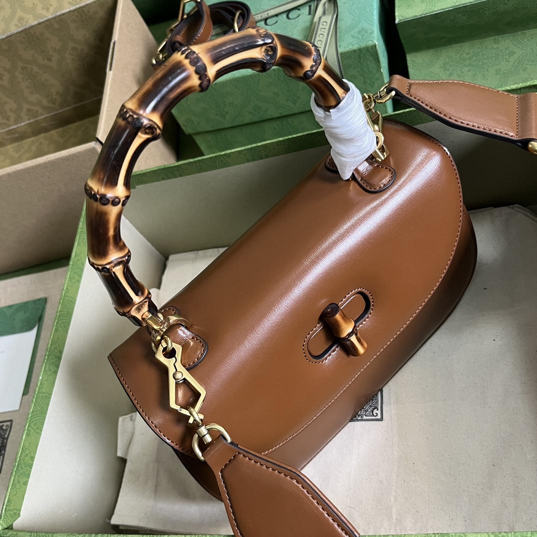 Gucci Bamboo 1947 Medium Top Handle Bag(26-17-9cm) - DopestKickz
