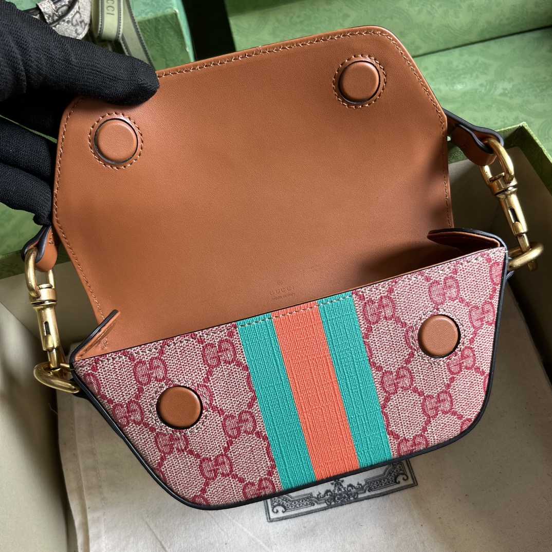 Gucci GG Top Handle Mini Bag With Web(13-18*10-4.5cm) - DopestKickz