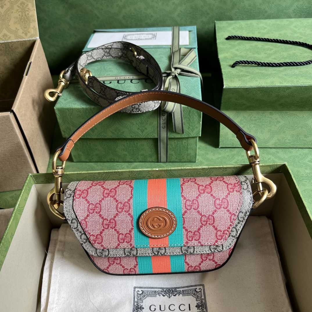 Gucci GG Top Handle Mini Bag With Web(13-18*10-4.5cm) - DopestKickz