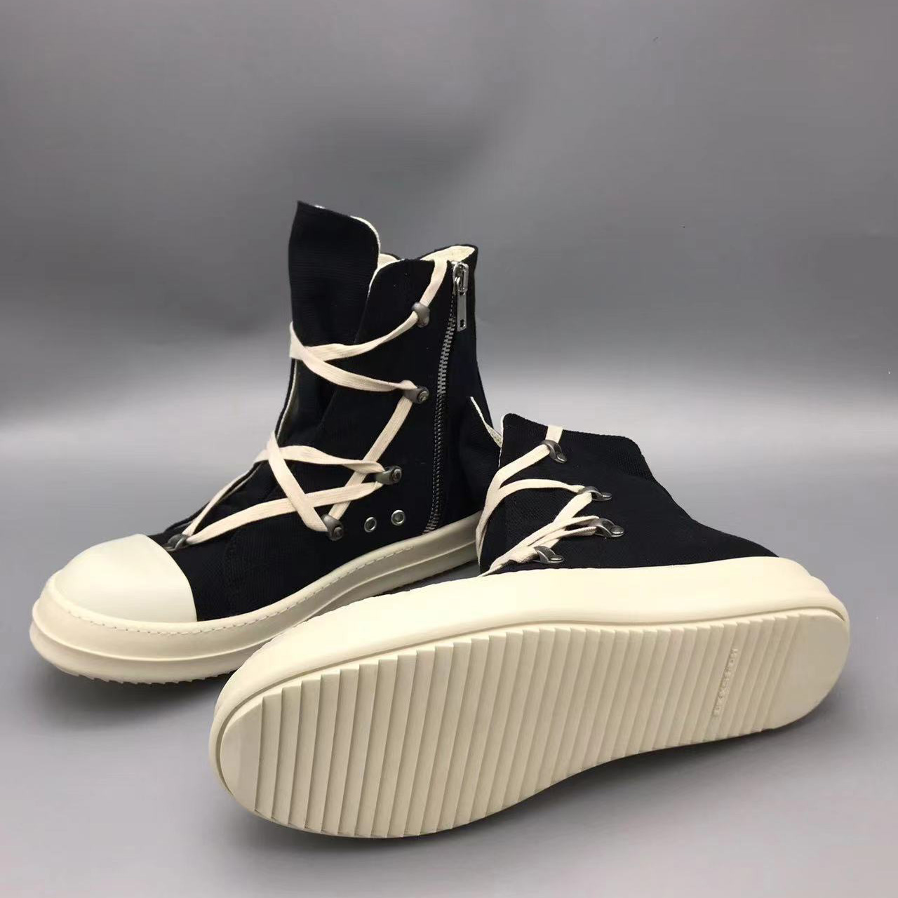 Rick Owens Drkshdw Black Hexagon Sneakers - DopestKickz