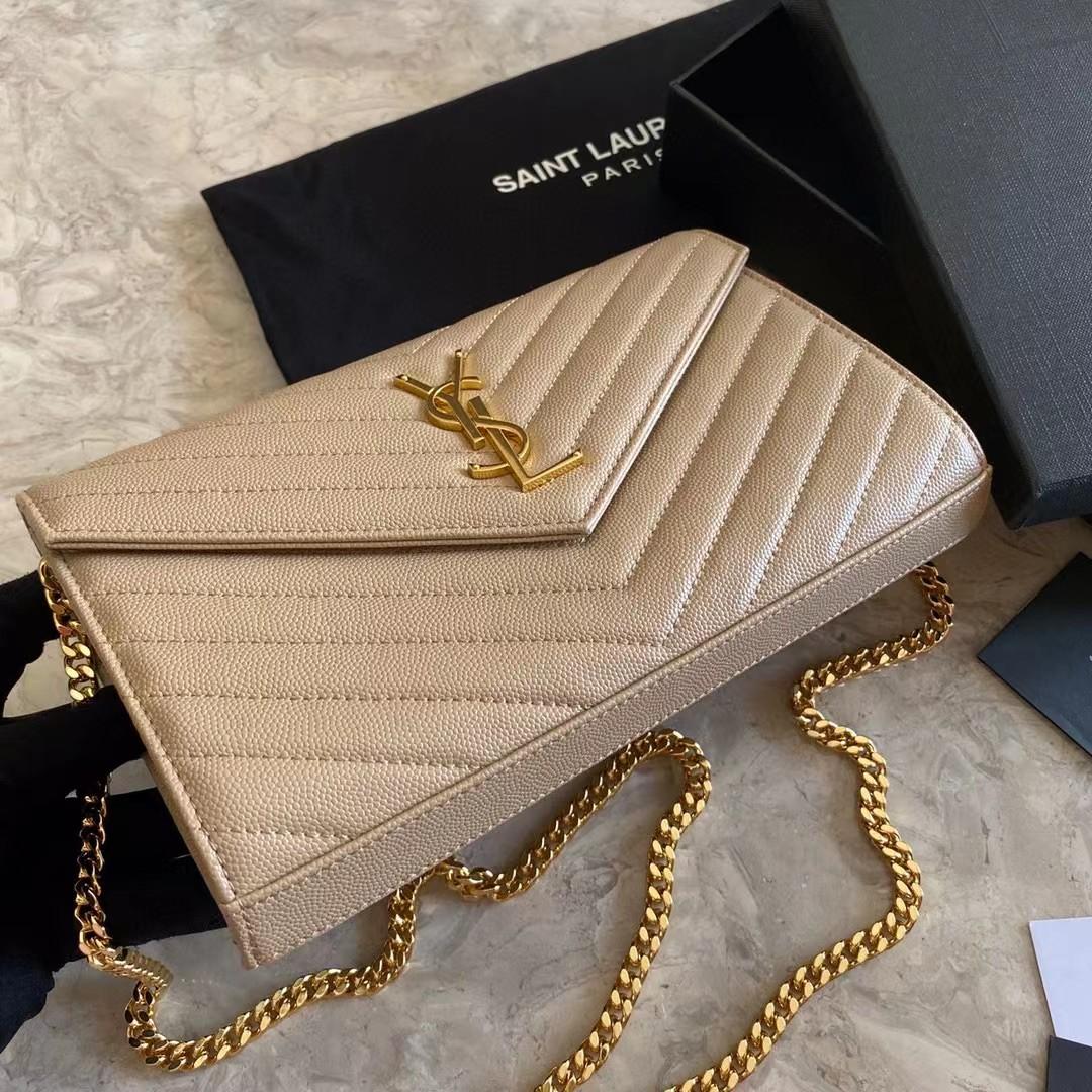 Saint Laurent Leather Shoulder Bag(22-14-4cm) - DopestKickz