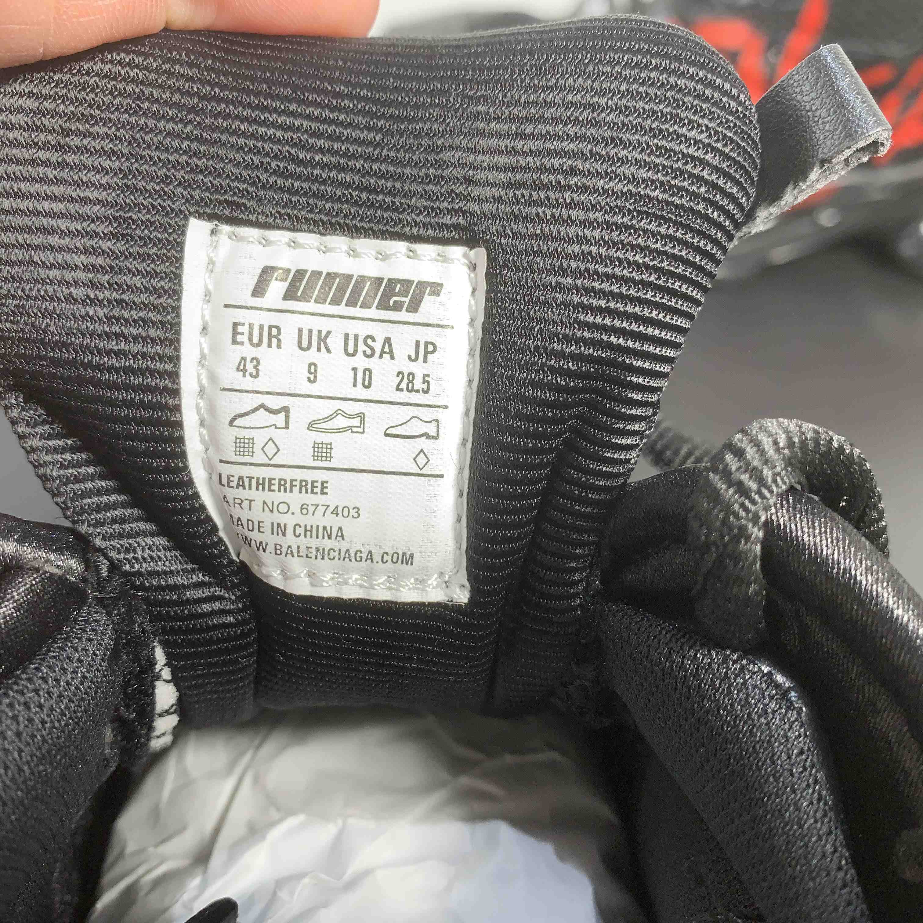 Balenciaga Runner Graffiti Sneaker In Black - DopestKickz