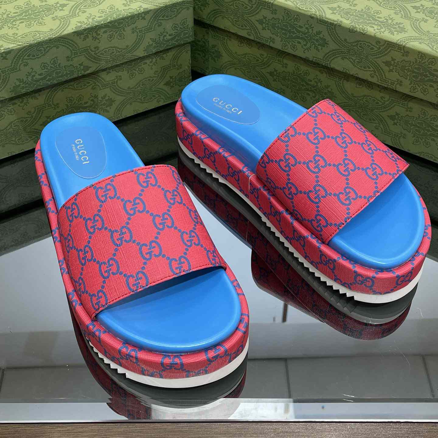 Gucci Women's Platform Slide Sandal - DopestKickz