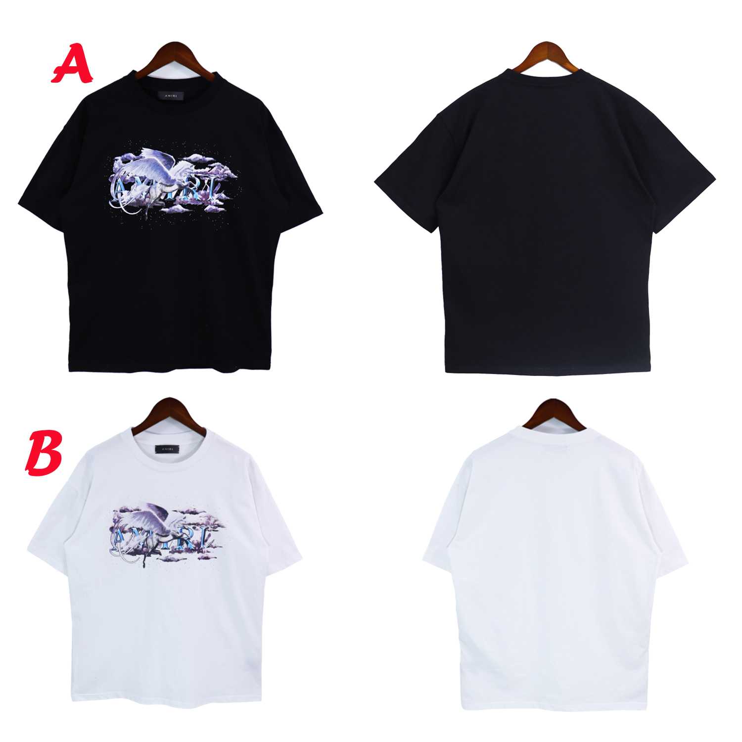 Amiri Pegasus Script Logo Tee - DopestKickz