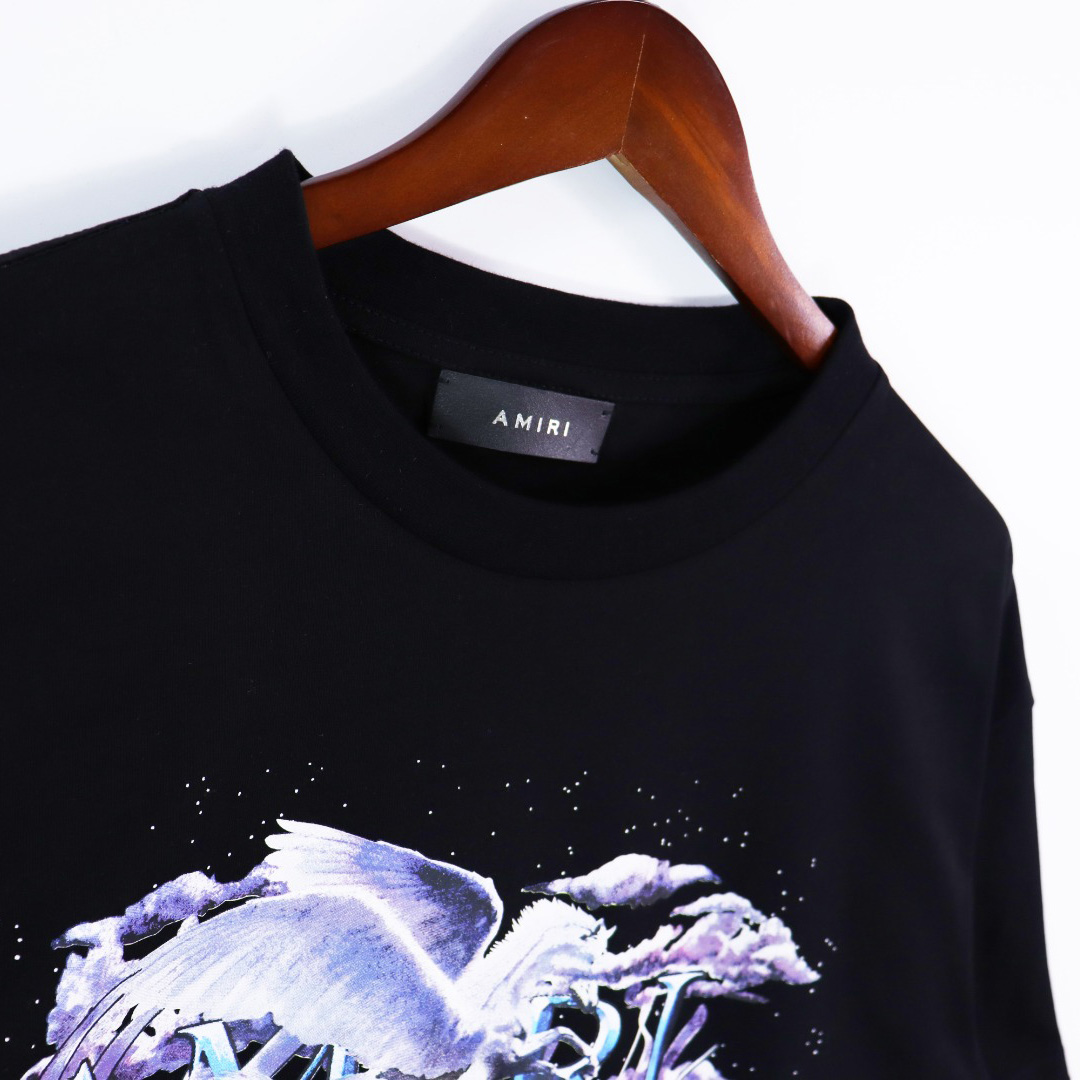 Amiri Pegasus Script Logo Tee - DopestKickz