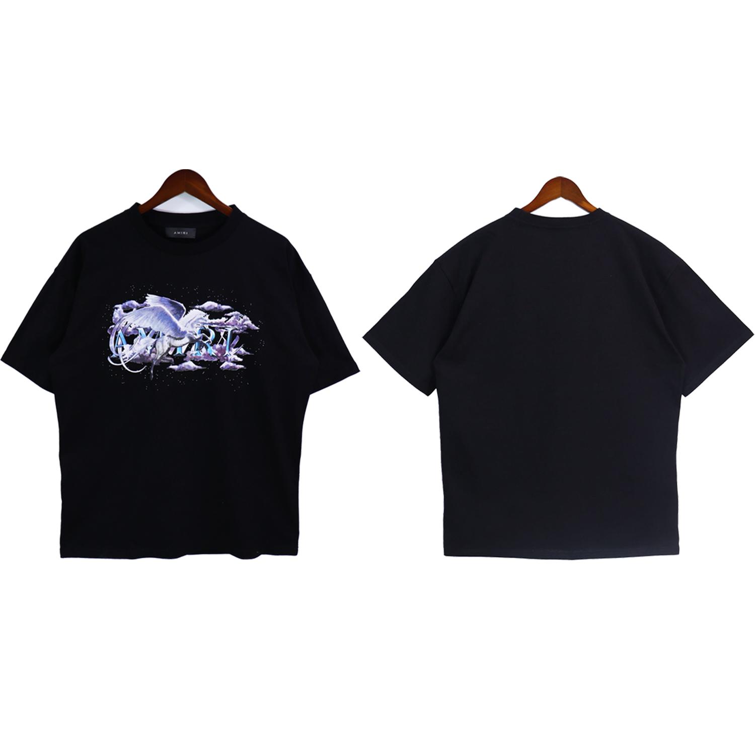 Amiri Pegasus Script Logo Tee - DopestKickz