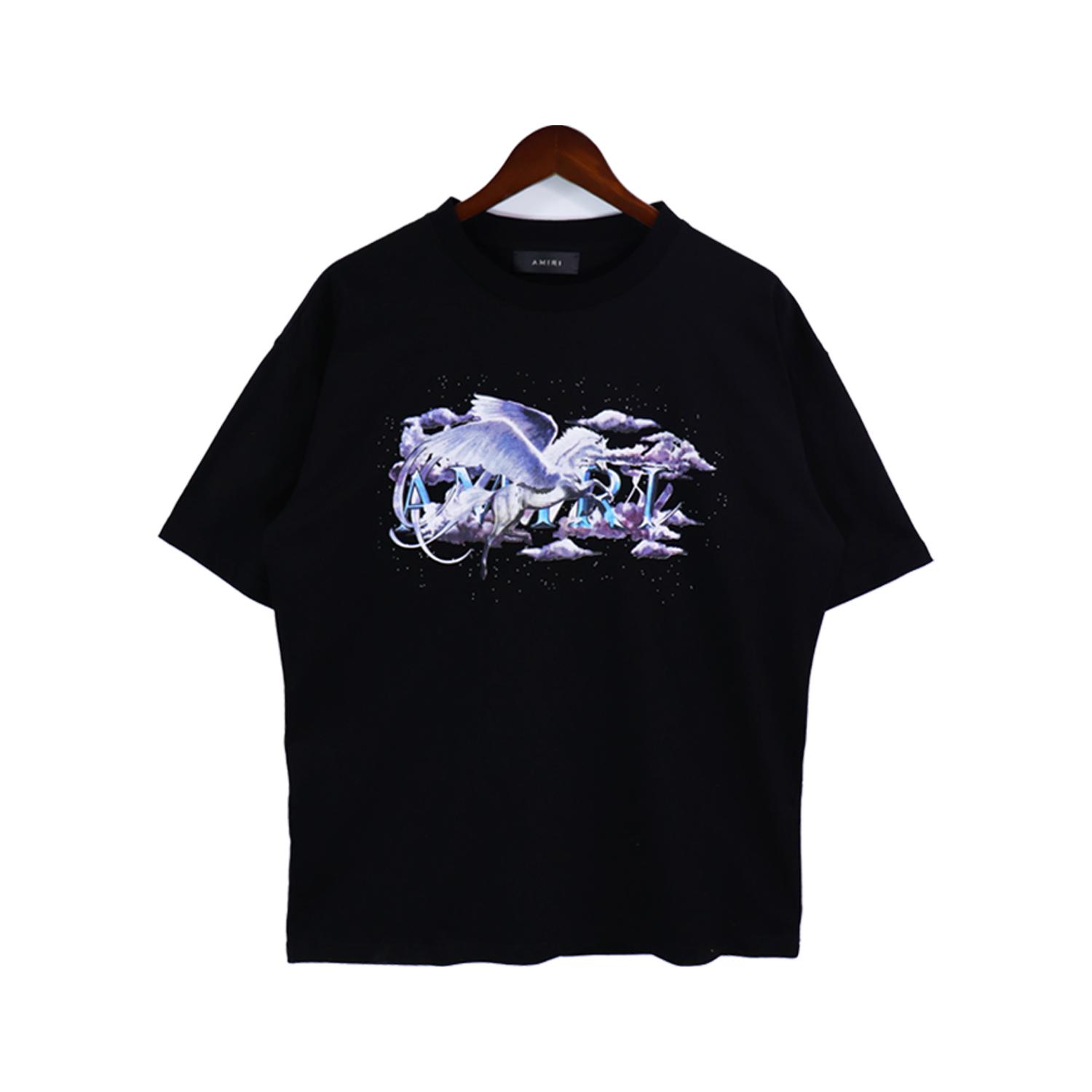 Amiri Pegasus Script Logo Tee - DopestKickz