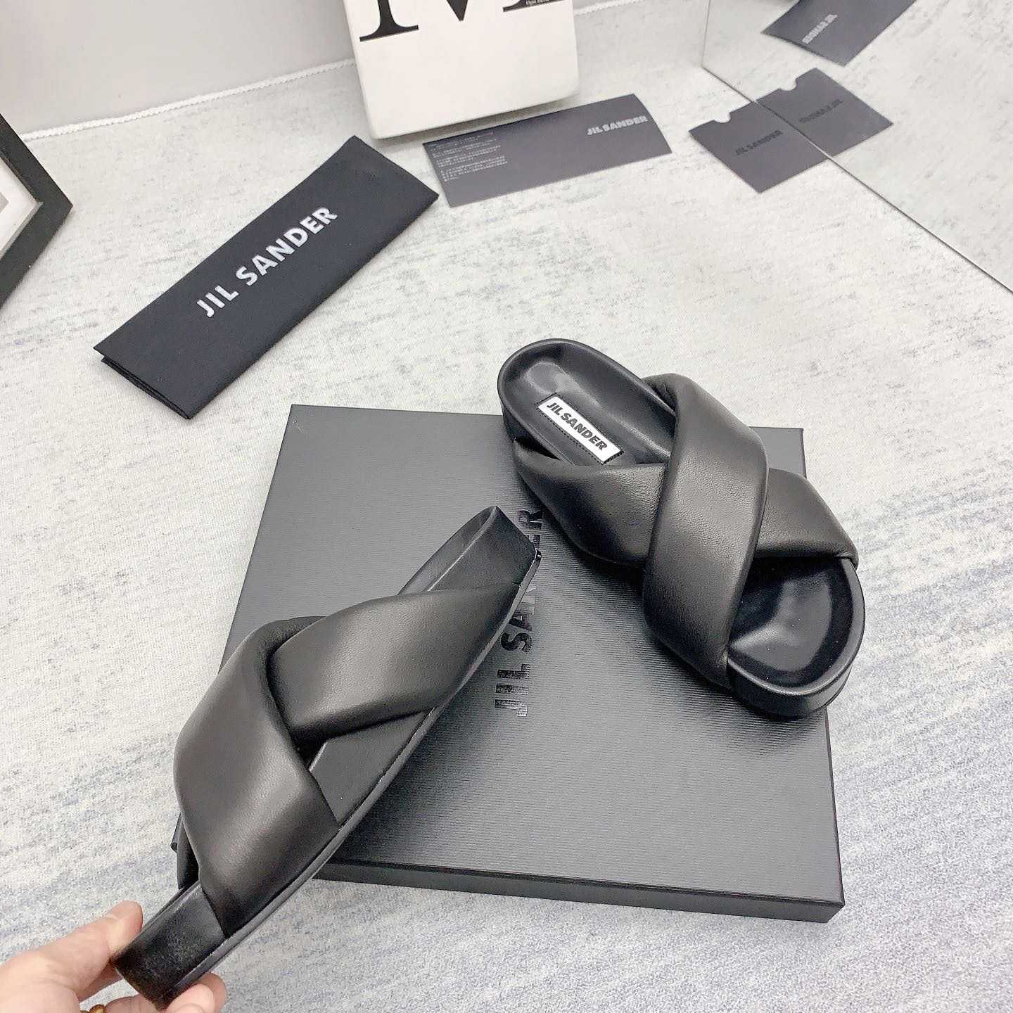 JIl Sander Padded Slides - DopestKickz
