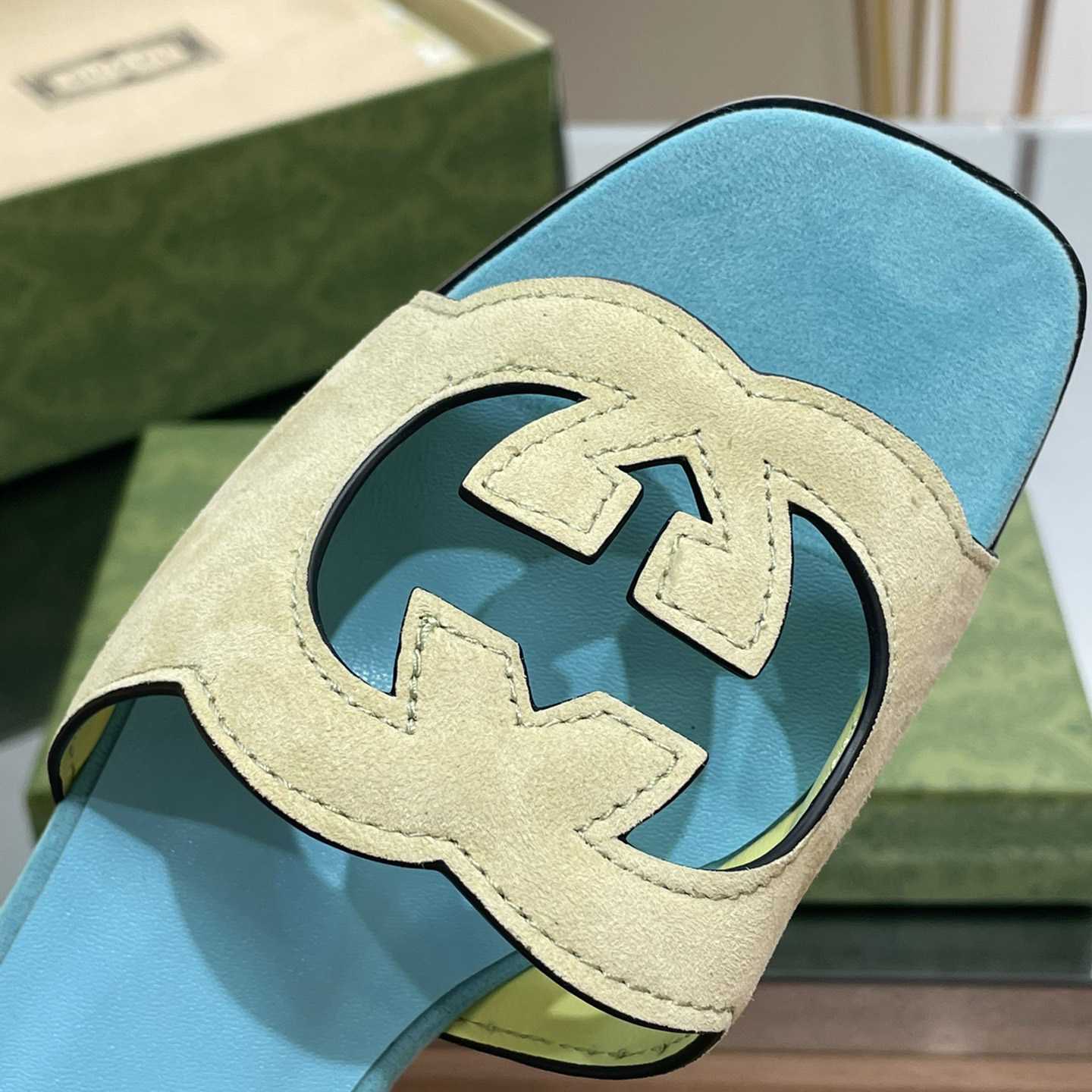 Gucci Women's Interlocking G Cut-out Slide Sandal - DopestKickz