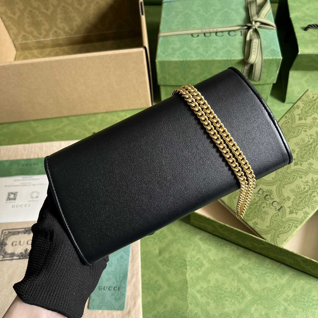 Gucci Blondie Continental Chain Wallet(21x10.5cm) - DopestKickz