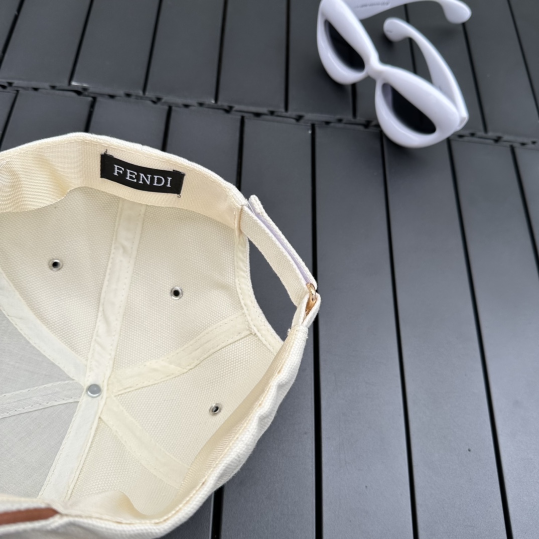 Fendi Lunar New Year Capsule White Fabric Cap - DopestKickz