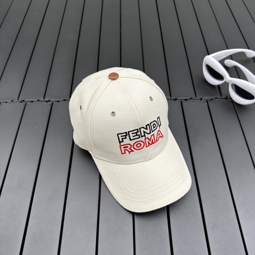 Fendi Lunar New Year Capsule White Fabric Cap - DopestKickz