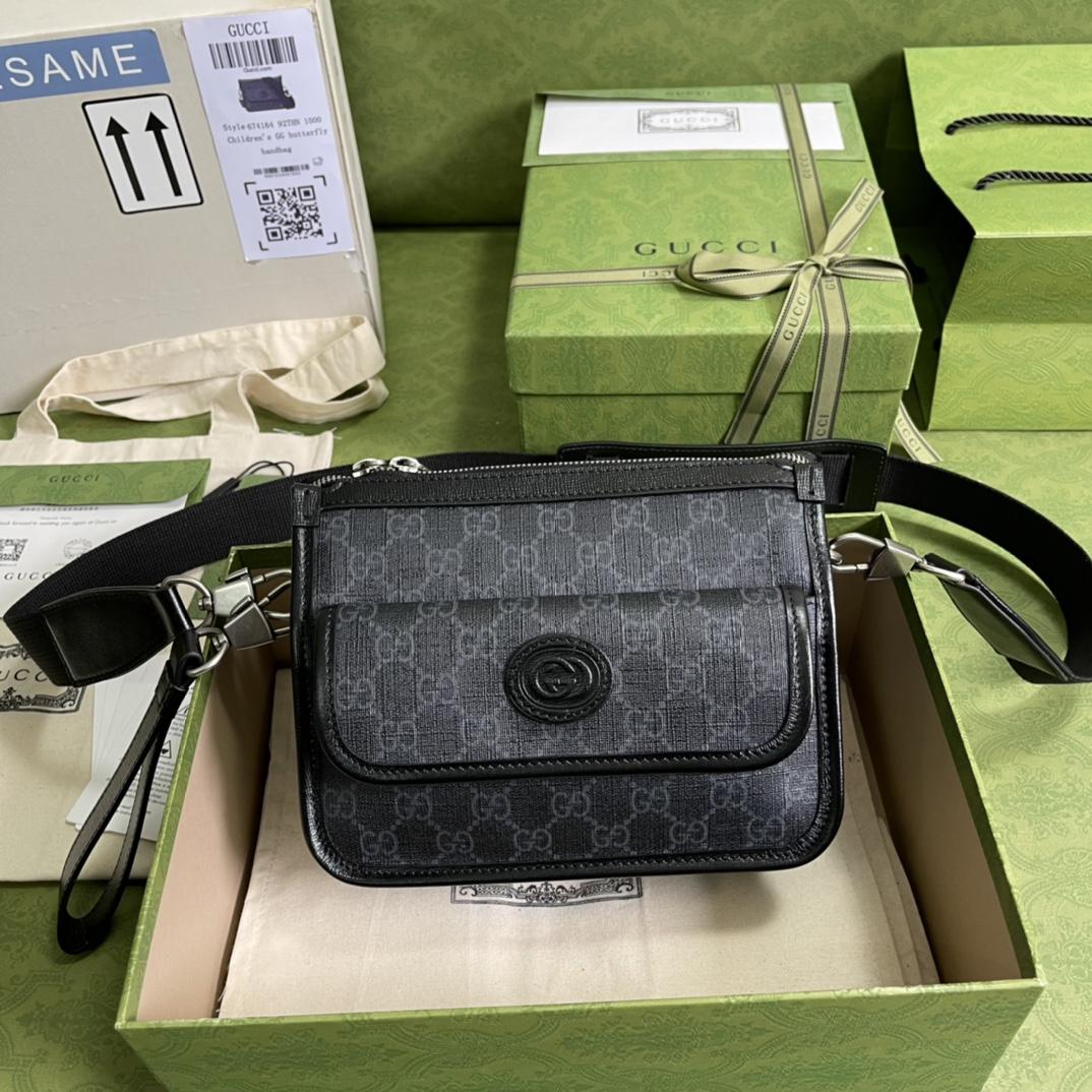 Gucci Messenger Bag With Interlocking G(21*16.5*8cm)    - DopestKickz