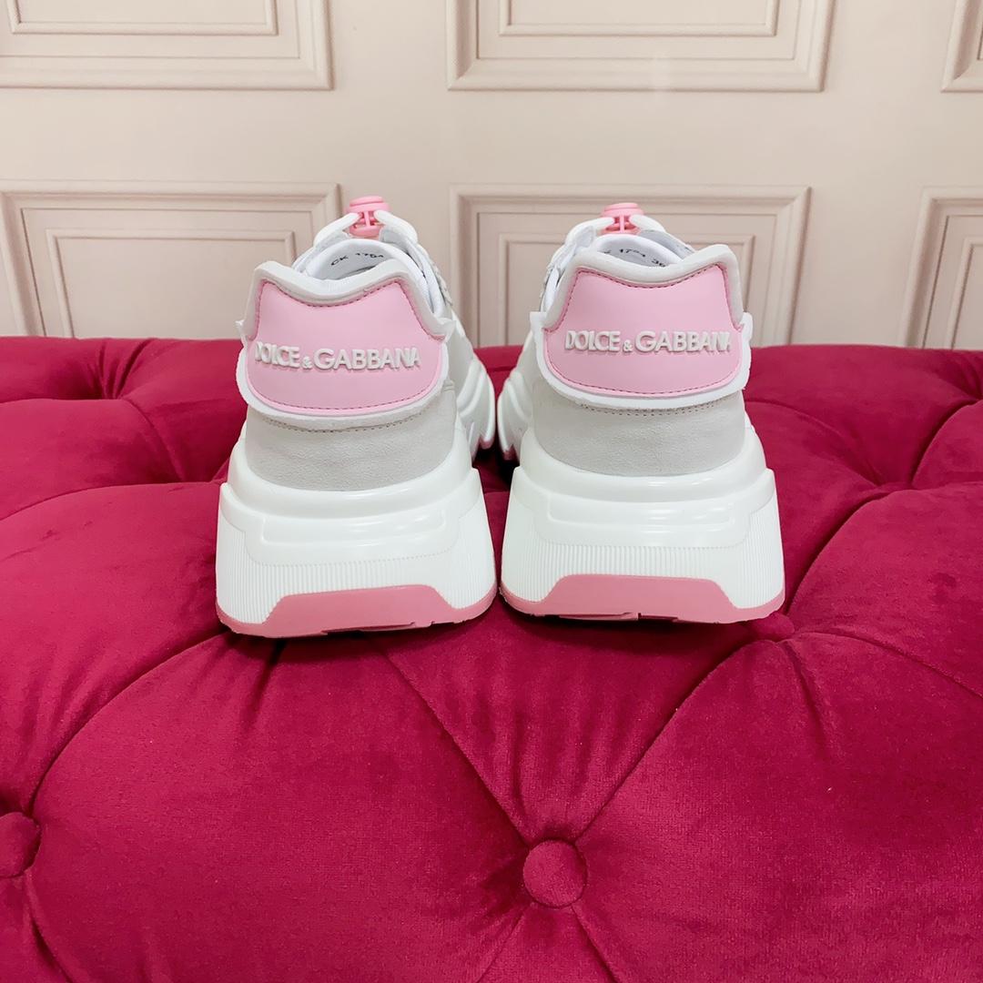 Dolce & Gabbana Daymaster Mixed Leather Runner Sneakers In White - DopestKickz