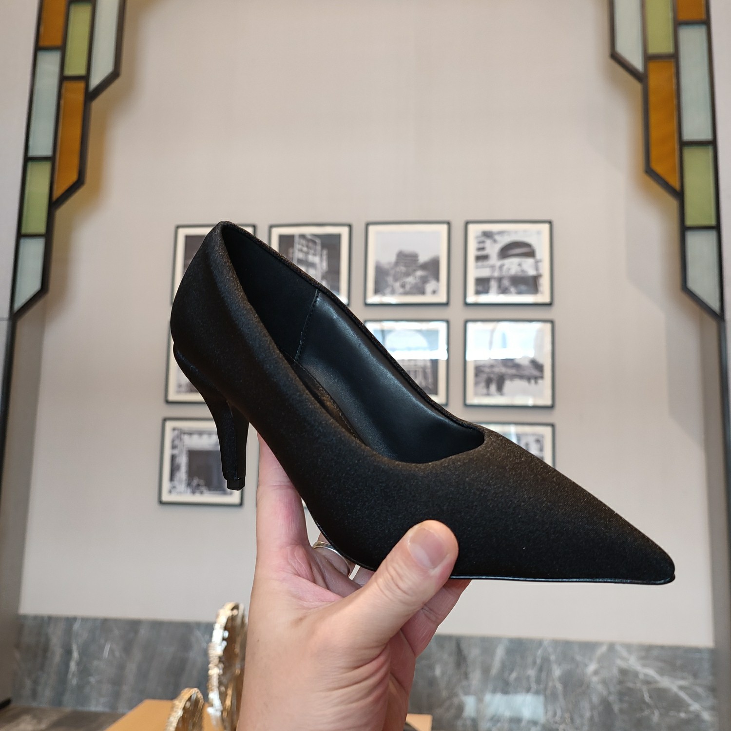Balenciaga XL Pump 110mm In Black - DopestKickz