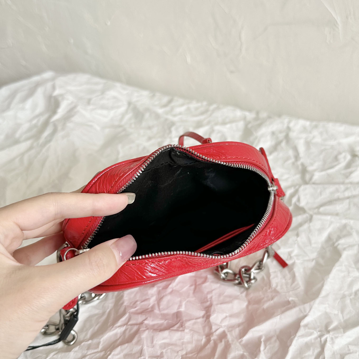 Balenciaga Le Cagole Heart Mini Bag In Red (16-12.7-4.5cm) - DopestKickz