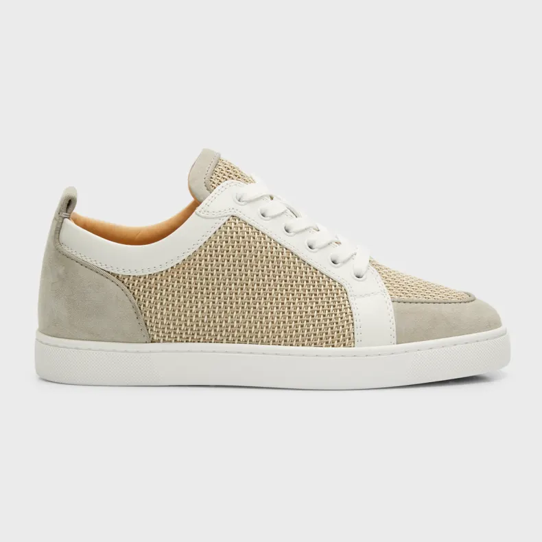 Christian Louboutin Rantulow Red Sole Leather Low-Top Sneakers  - DopestKickz