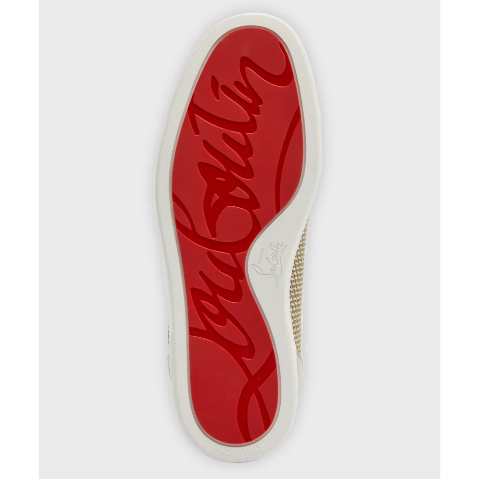Christian Louboutin Rantulow Red Sole Leather Low-Top Sneakers  - DopestKickz