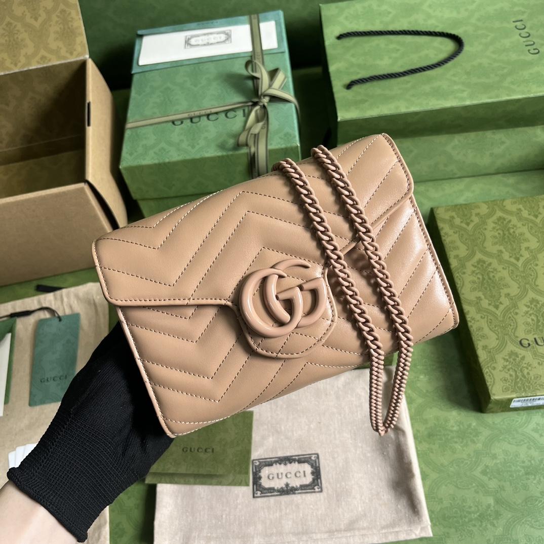 Gucci GG Marmont Matelassé Mini Bag(20-13-6cm)   - DopestKickz
