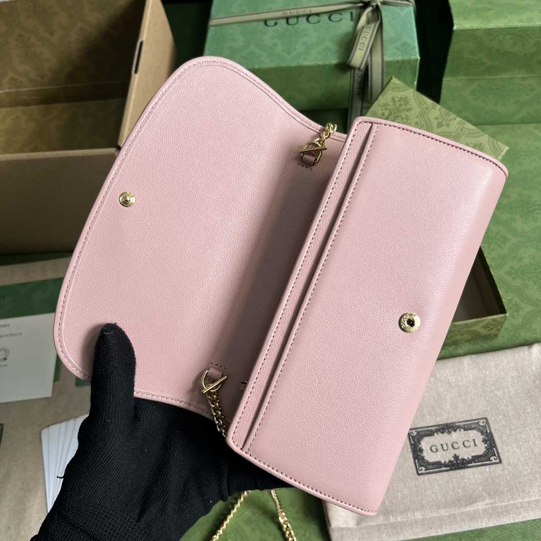 Gucci Blondie Continental Chain Wallet(21x10.5cm) - DopestKickz