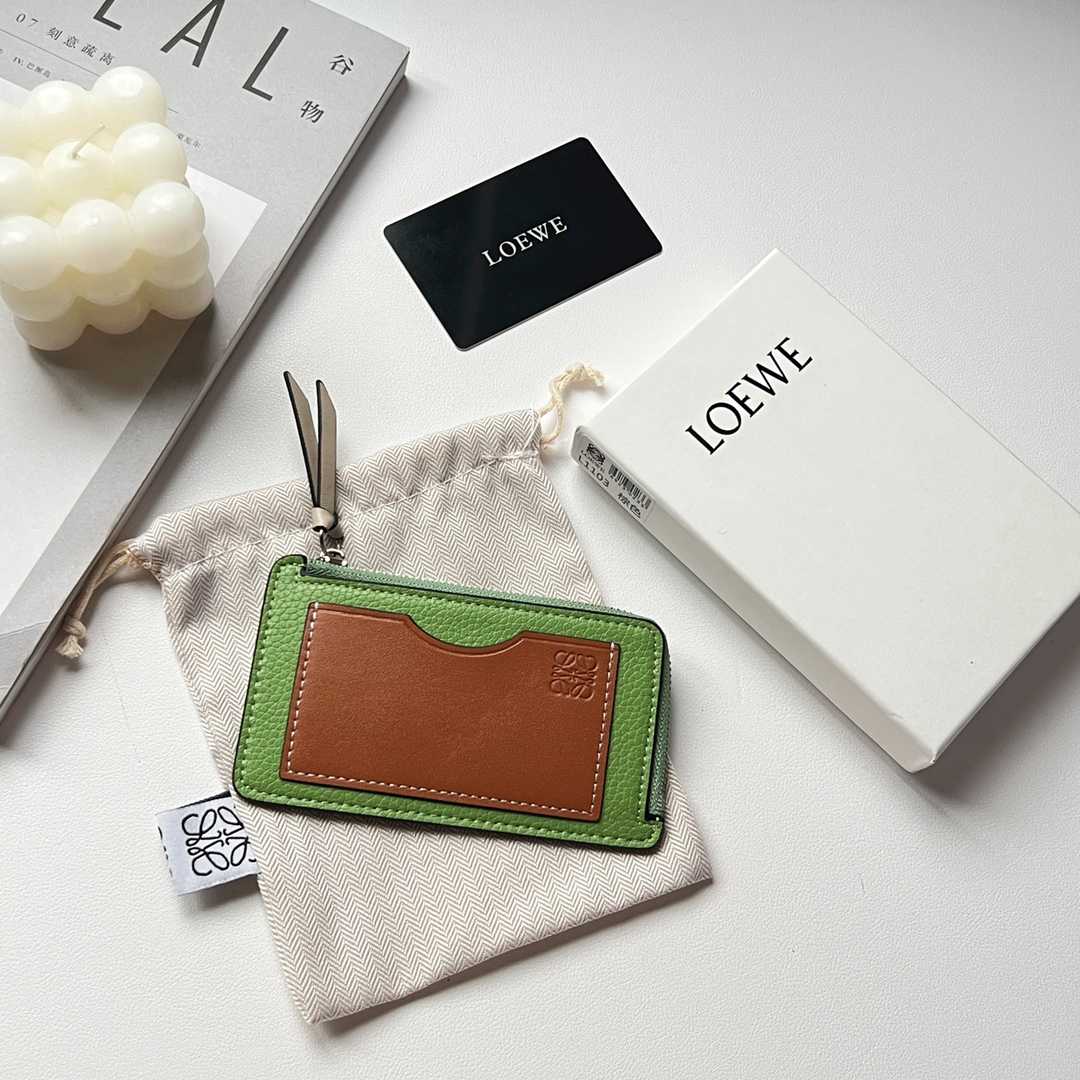 Loewe Coin Cardholder In Soft Grained Calfskin - DopestKickz