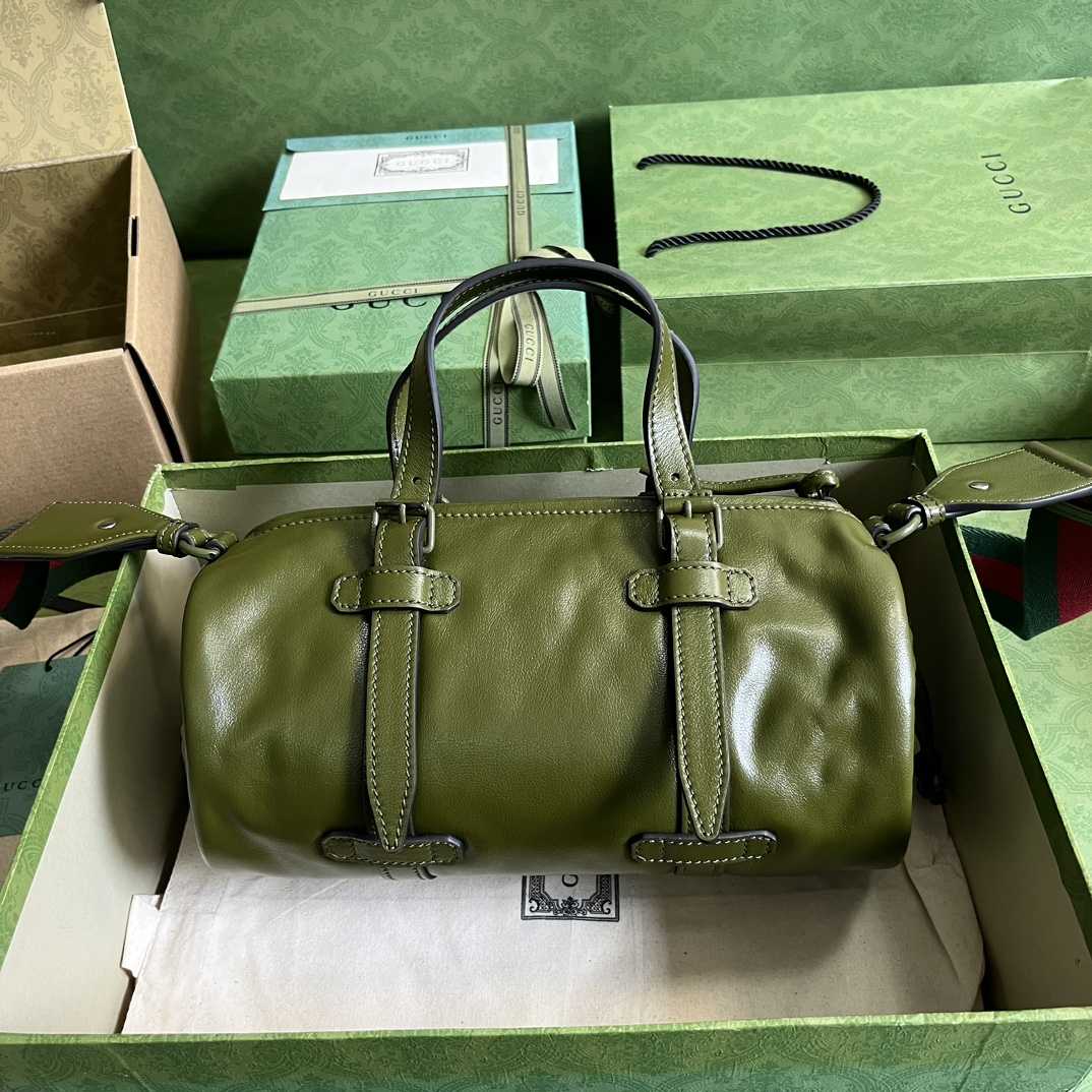 Gucci Small Duffle Bag With Tonal Double G(28.5-16-16cm) - DopestKickz