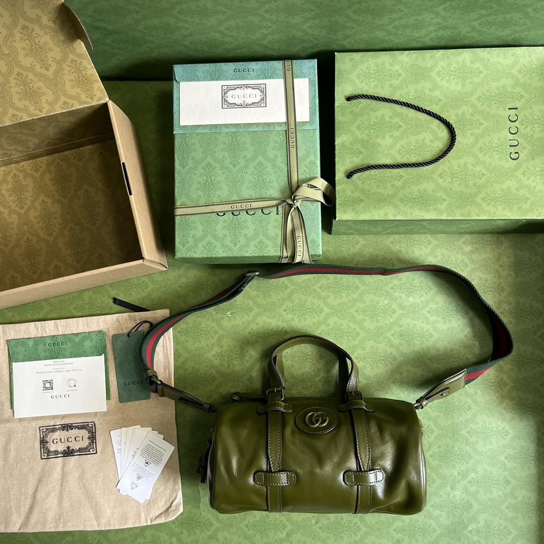 Gucci Small Duffle Bag With Tonal Double G(28.5-16-16cm) - DopestKickz