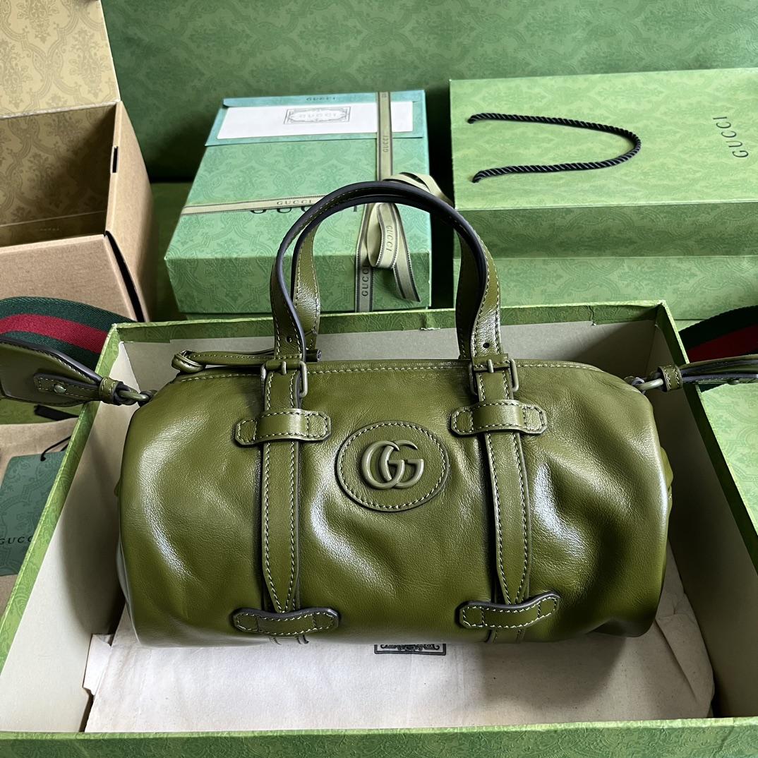 Gucci Small Duffle Bag With Tonal Double G(28.5-16-16cm) - DopestKickz