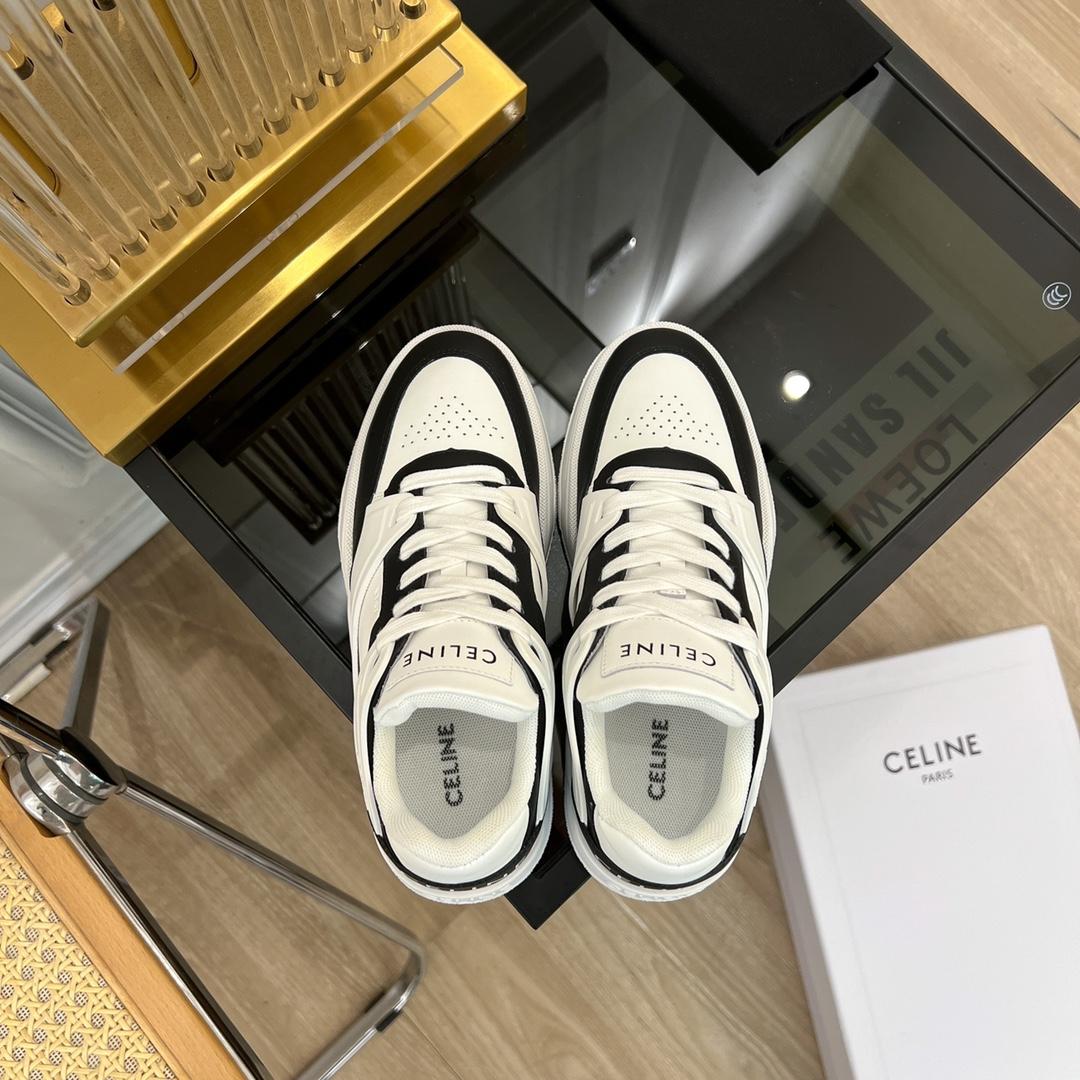 Celine CT-07 Celine Trainer Low Lace-up Sneaker In Calfskin - DopestKickz