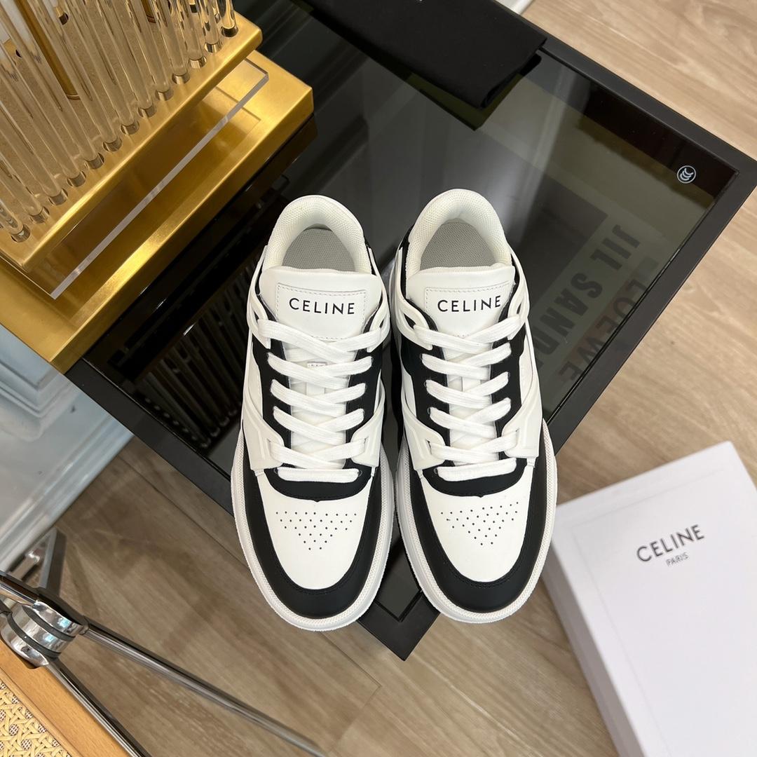 Celine CT-07 Celine Trainer Low Lace-up Sneaker In Calfskin - DopestKickz