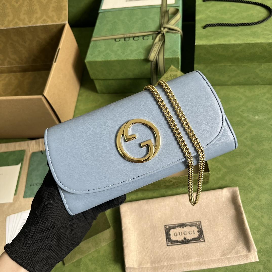 Gucci Blondie Continental Chain Wallet(21x10.5cm) - DopestKickz