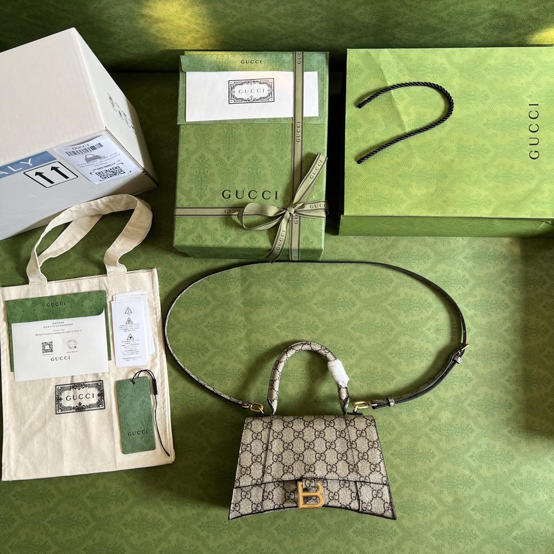 Gucci X Balenciaga The Hacker Project Small Hourglass Bag(22.5-14.5-10cm) - DopestKickz
