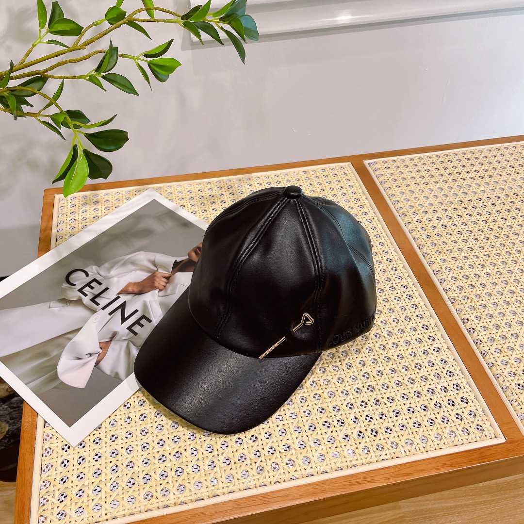 Louis Vuitton LV Pin Leather Cap    - DopestKickz