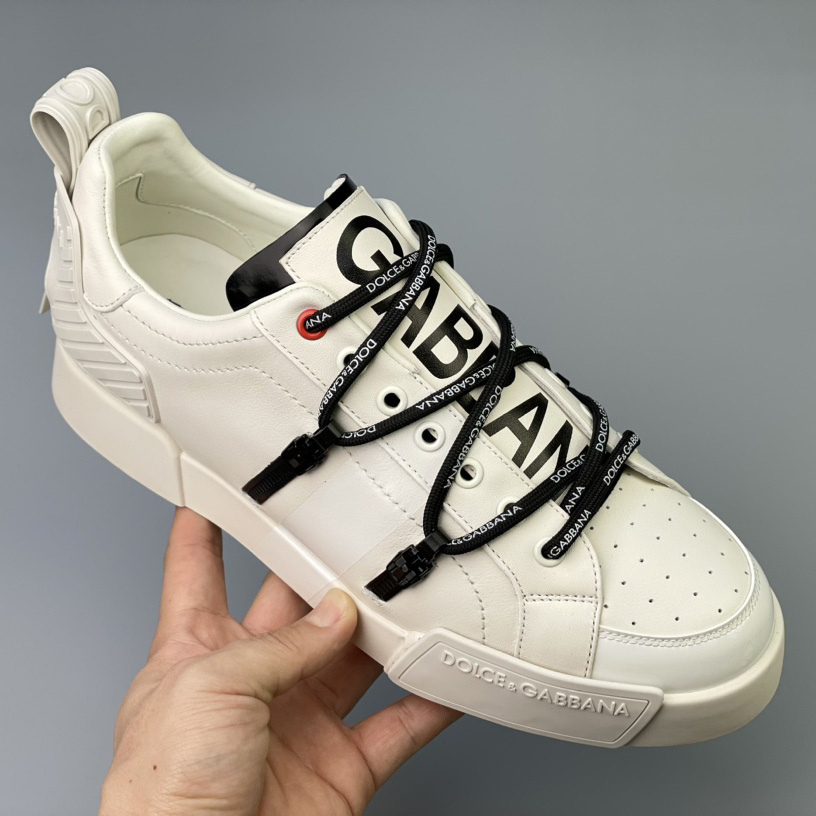 Dolce & Gabbana Portofino Sneakers In Calfskin And Patent Leather - DopestKickz