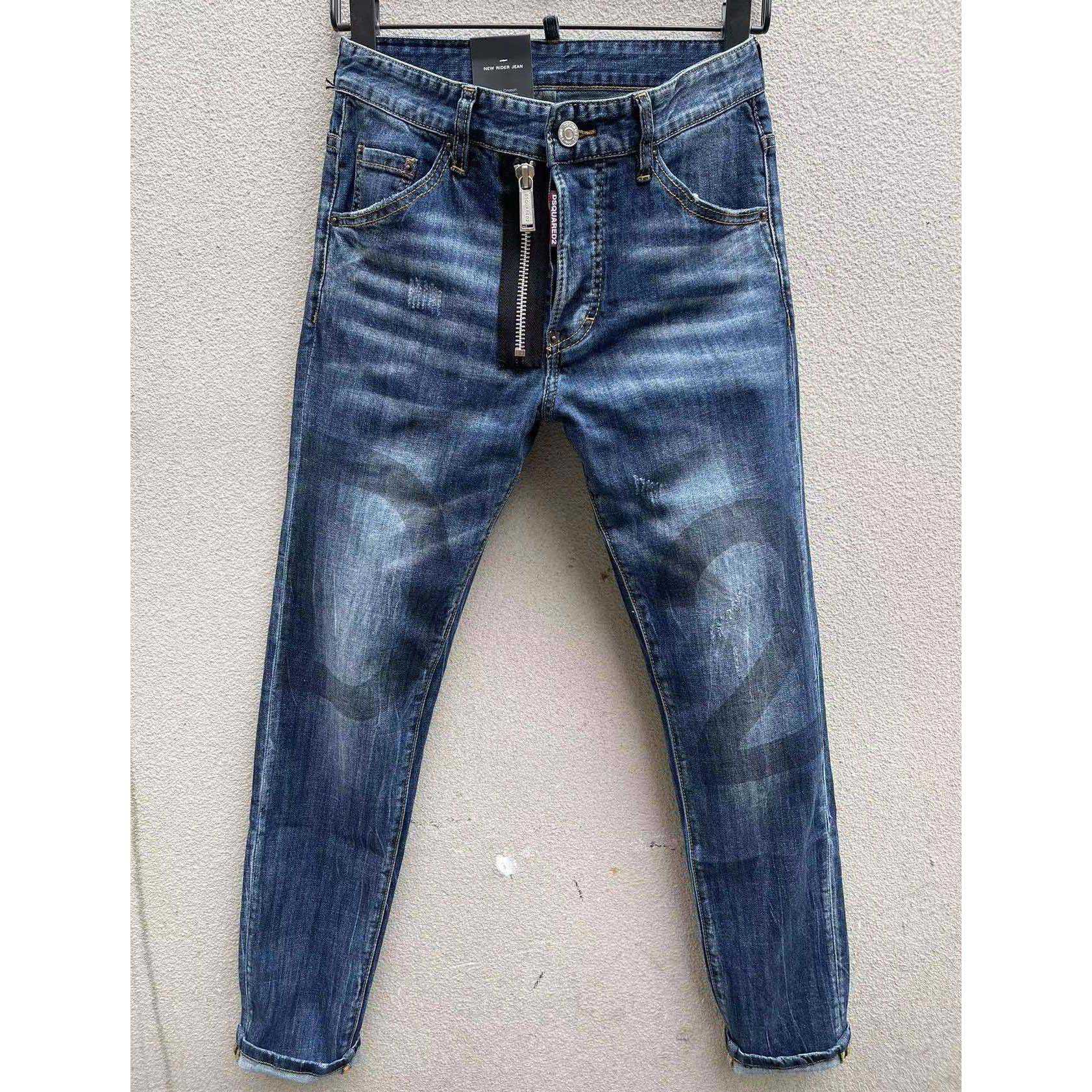 Dsquared2 Logo Detailed Skinny Jeans In Blue   DSQ102 - DopestKickz