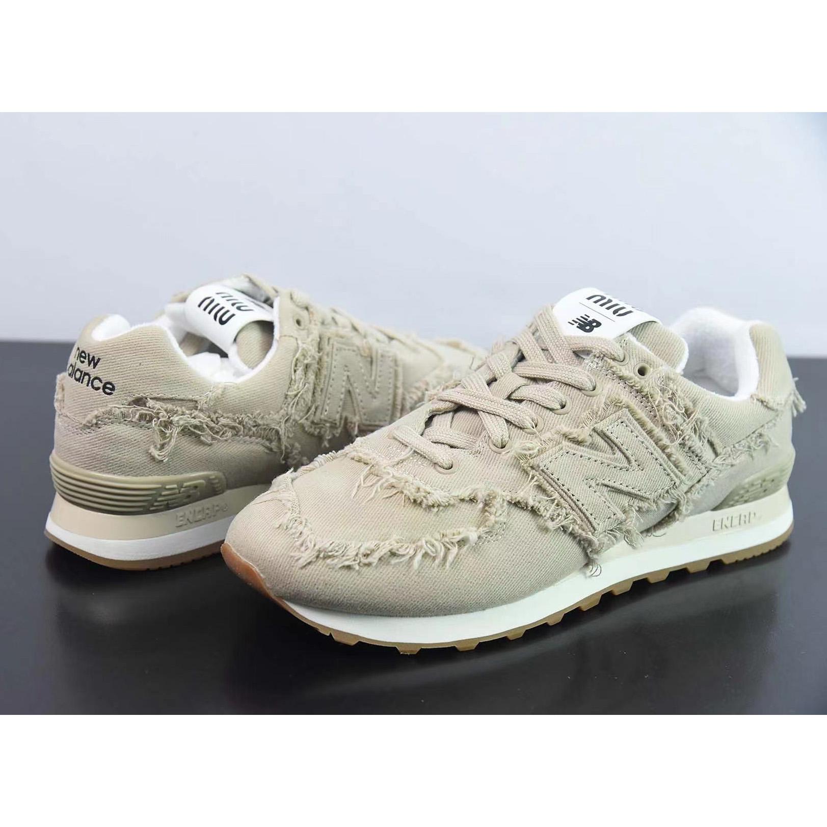 New Balance 574 x Miu Women's Miu Denim Sneakers - DopestKickz
