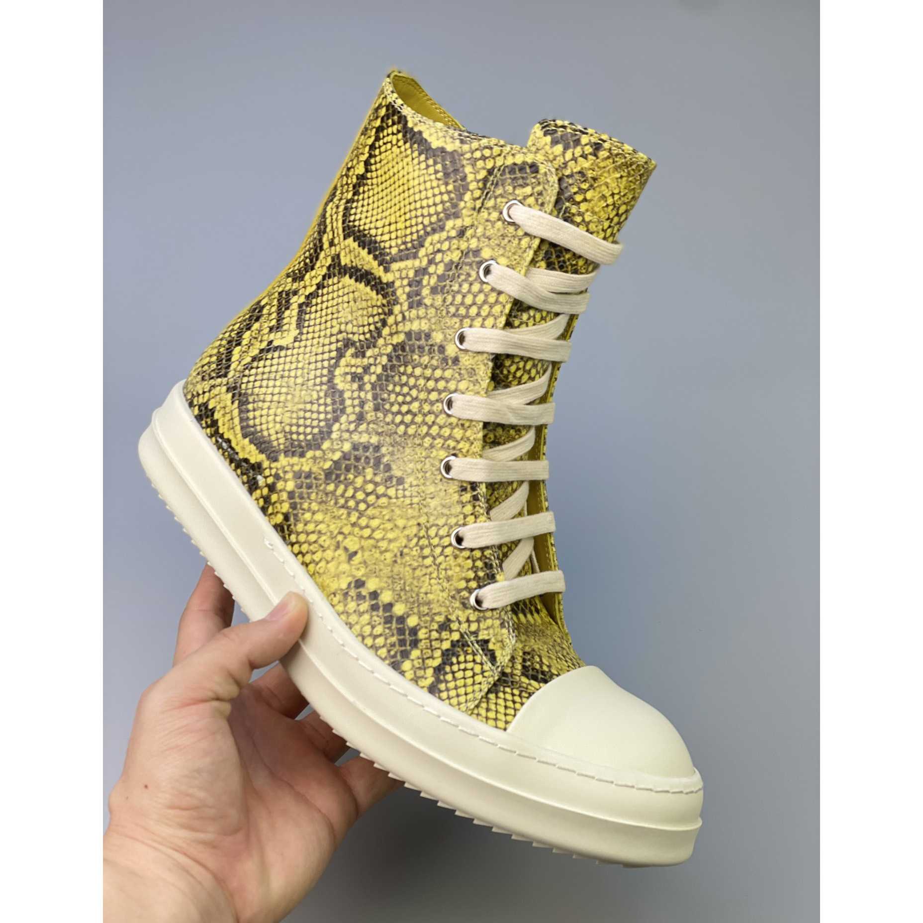 Rick Owens Python Leather Sneakers - DopestKickz