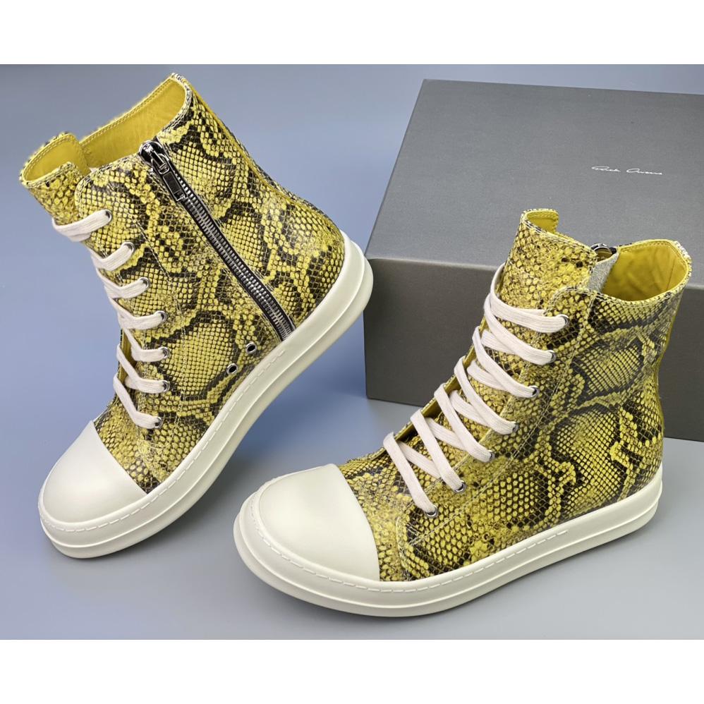 Rick Owens Python Leather Sneakers - DopestKickz