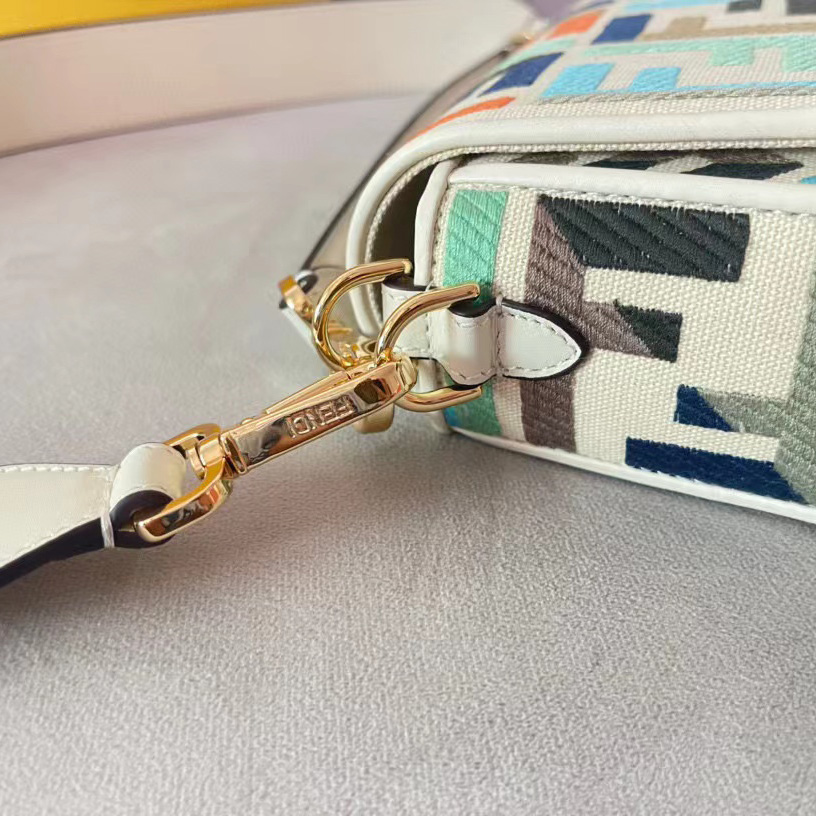 Fendi Baguette Multicolor Canvas Bag With FF Embroidery - DopestKickz