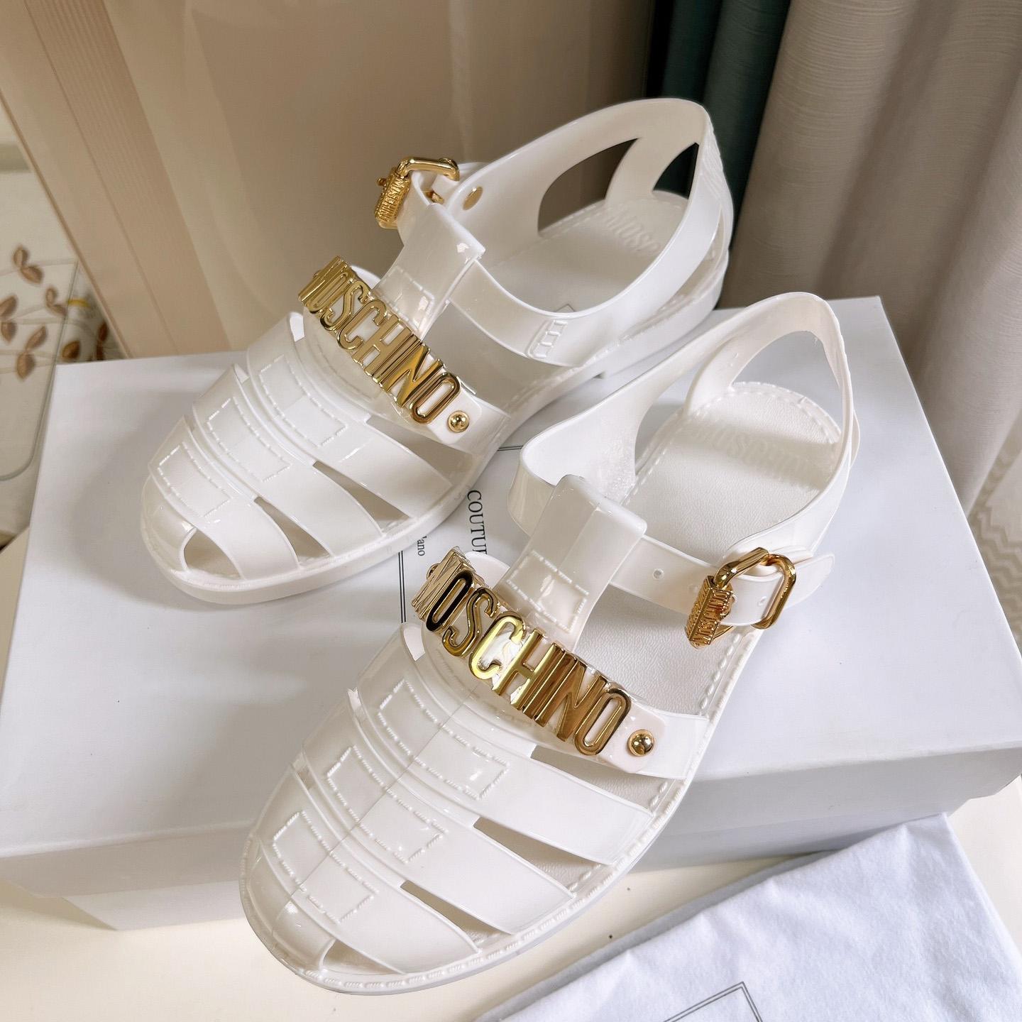 Moschino Logo-plaque Closed-Toe Sandals - DopestKickz