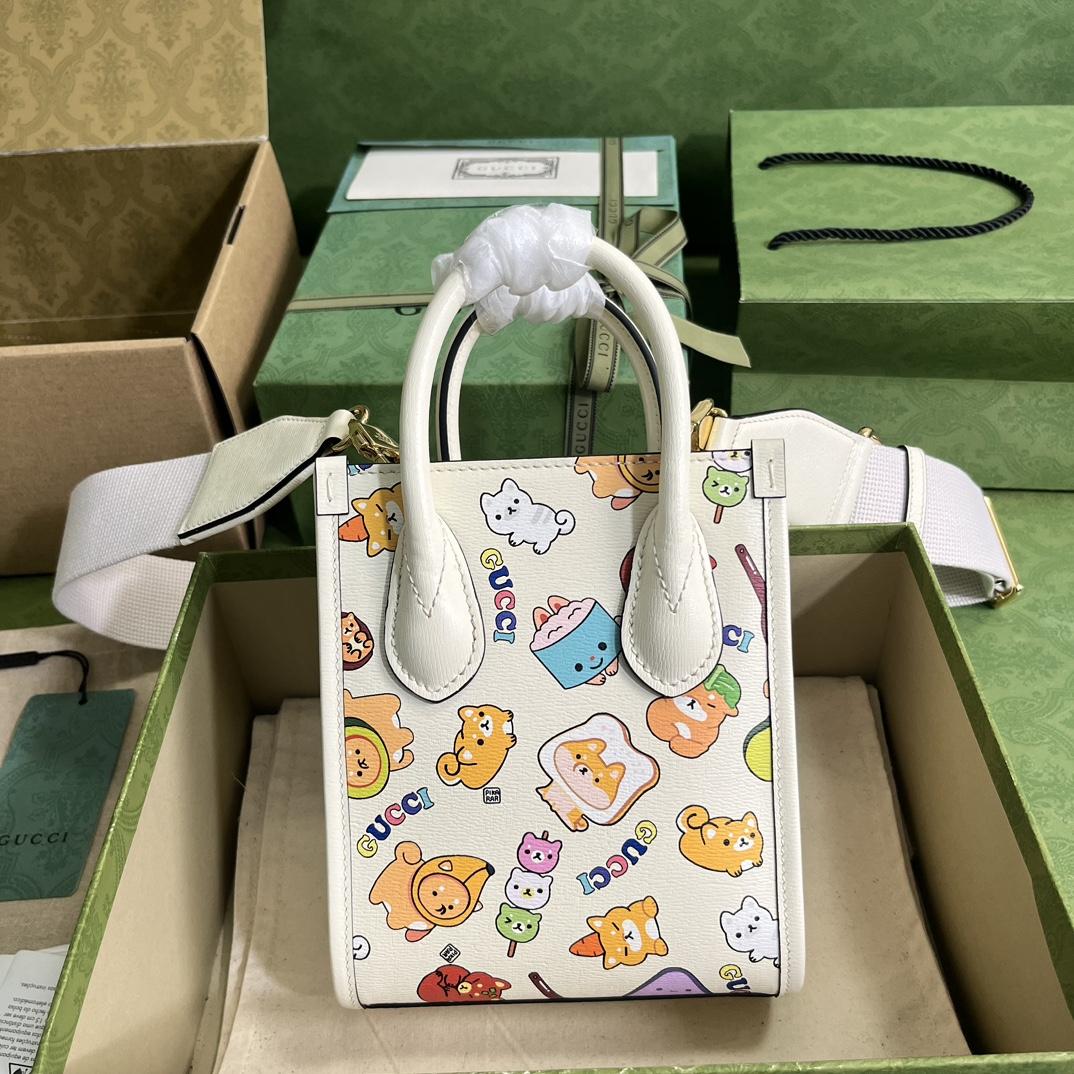 Gucci Animal Print Mini Tote Bag(16-20-7cm) - DopestKickz