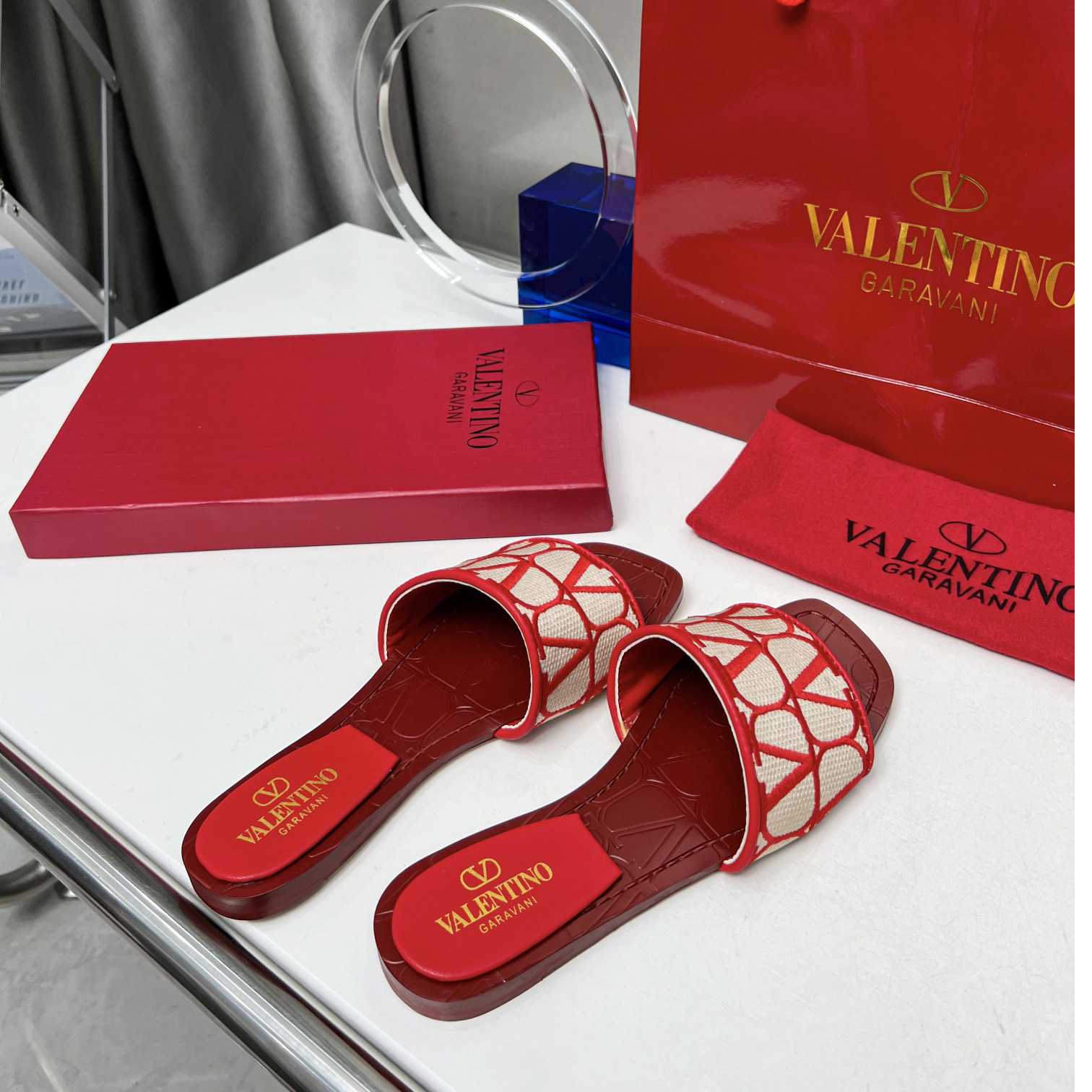 Valenti Toile Iconographe Slide Sandal  - DopestKickz