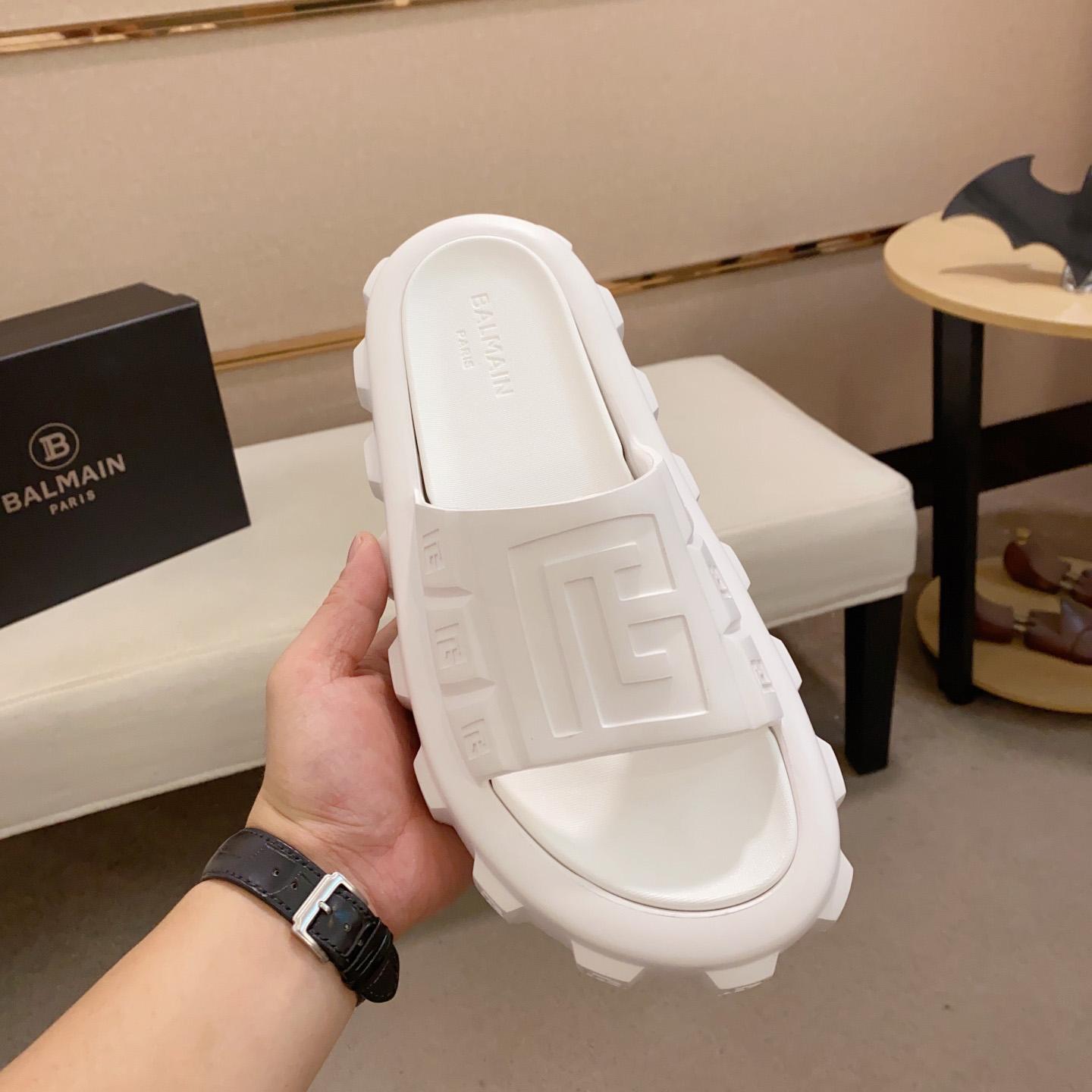 Balmain Embossed-logo Detail Slides - DopestKickz