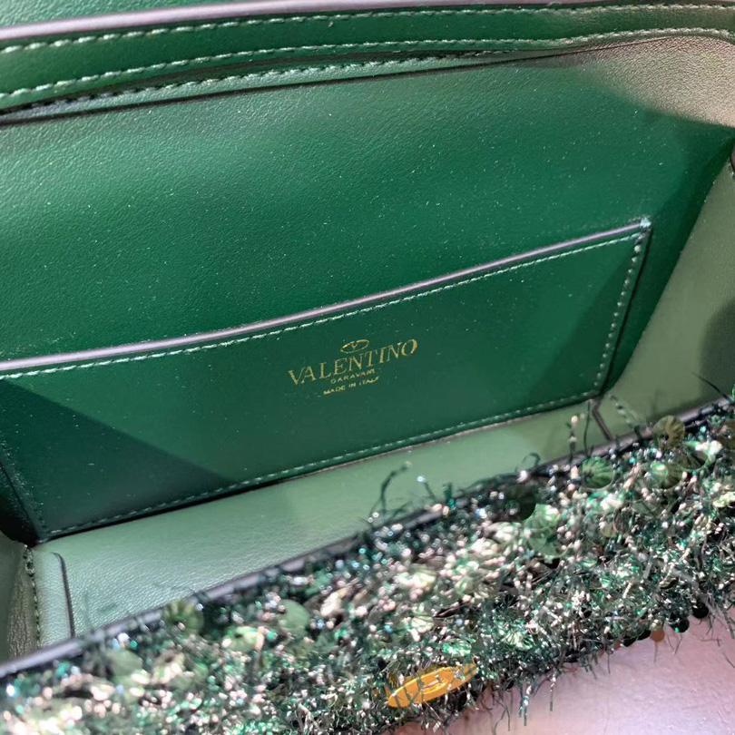 Valenti Leather Baguette Bag With Vlogo Logo(20-11-5cm) - DopestKickz