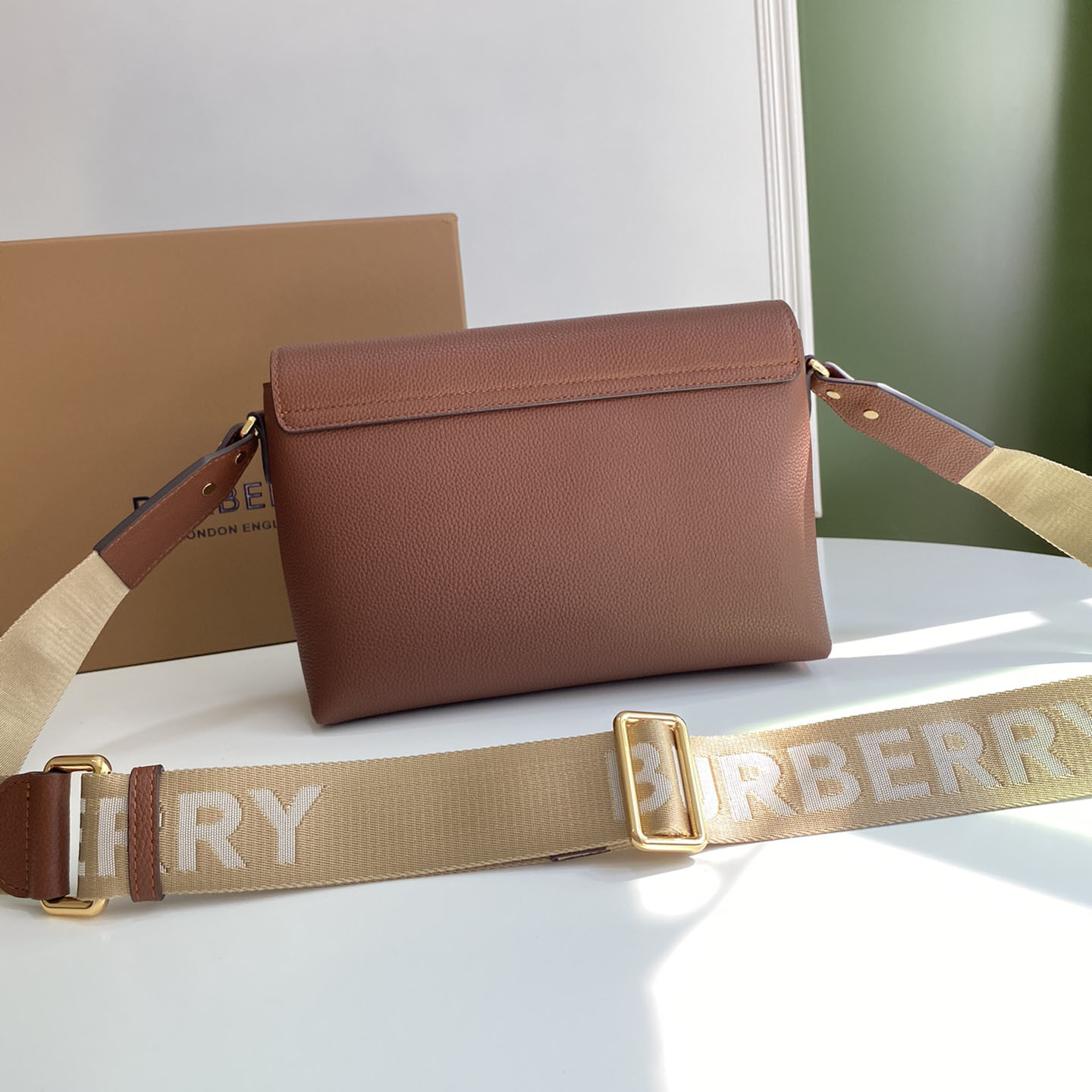 Burberry Vintage Check And Leather Note Crossbody Bag(25-18-8.5CM) - DopestKickz